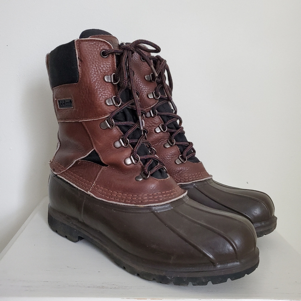 90s Vintage L.L. Bean Leather Lace Up Hunting Boots w/ Goretex Thinsulate Insert